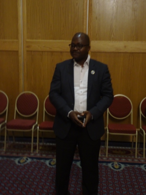 Dr Olufuye welcoming Delegates during Cocktail