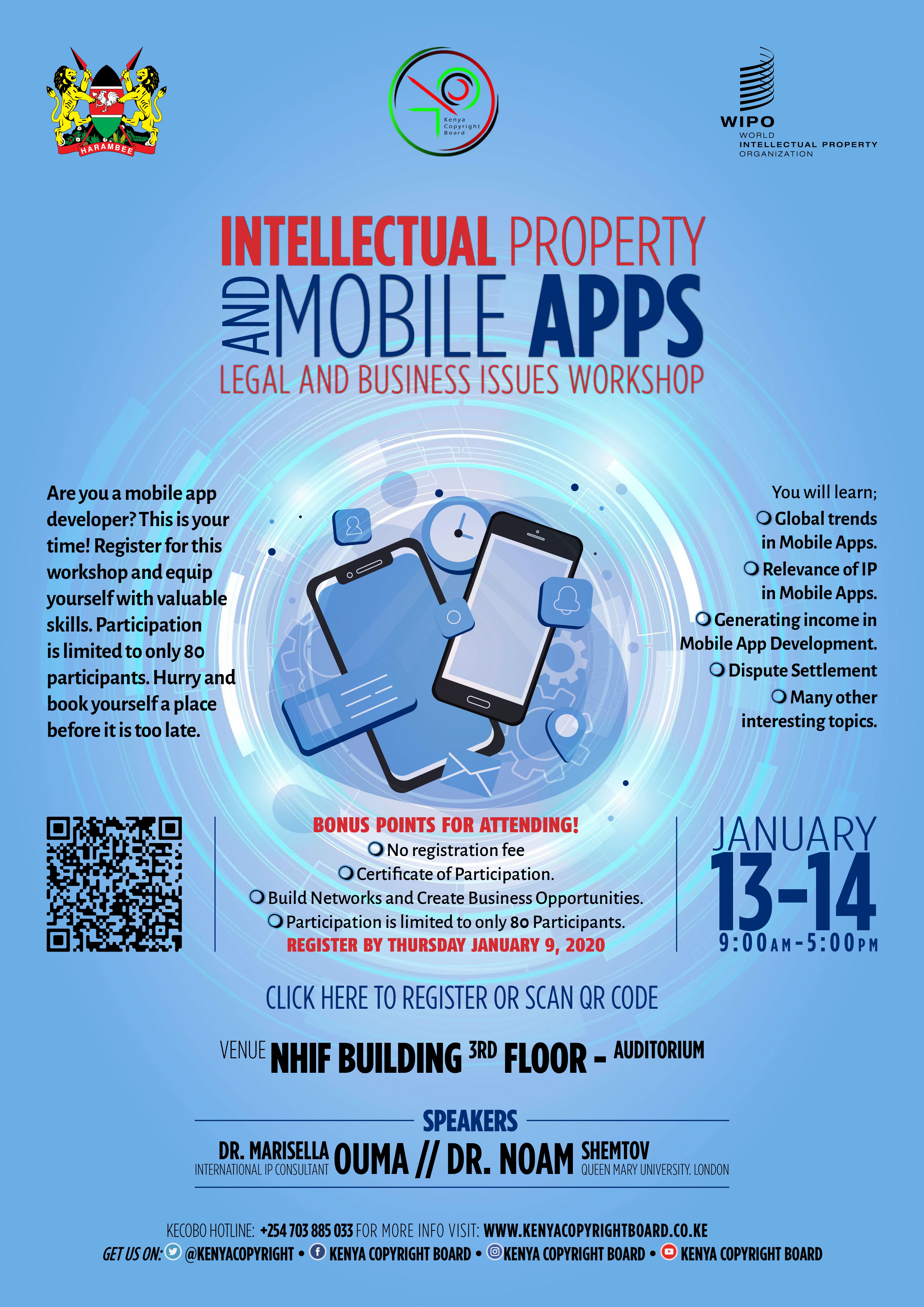 WIPO & Kenya Copyright Board Collaborate to Hold Mobile Apps Technical Workshop