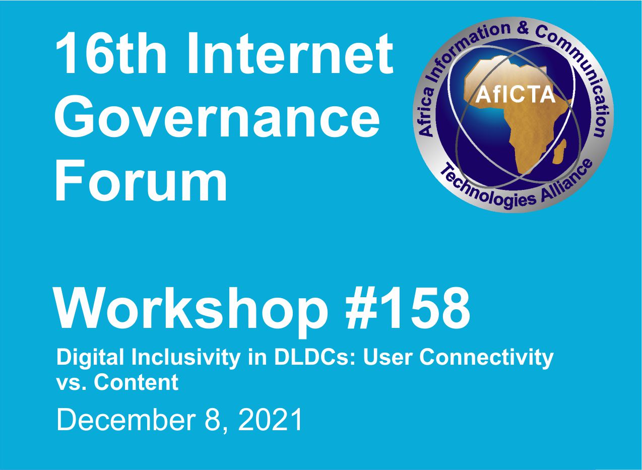 AfICTA Holds Workshop Session @ the 2021 IGF in Katowice, Poland